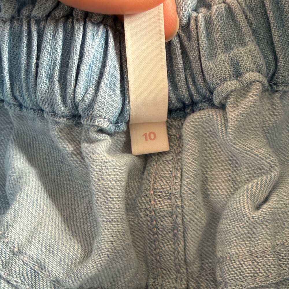 Zimmermann Kids Girls Waverly denim shorts heart motif on the back size 10 - Picture 4 of 5